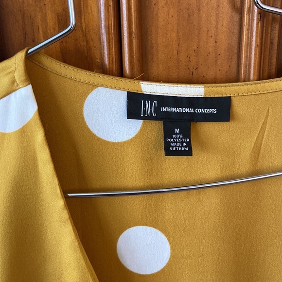 Satin polka dot wrap spring top - Picture 3 of 6